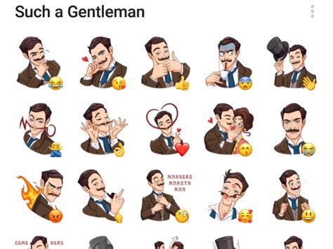 Such A Gentleman Sticker Pack Telegram Stickers Library