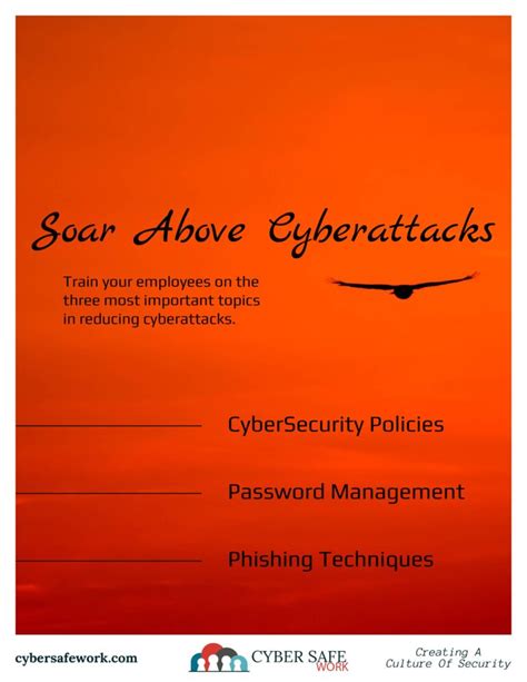 Cyber Safe Work Security Awareness Poster February Coursevector