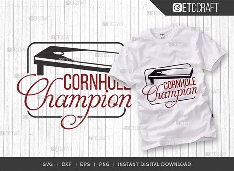 Cornhole Champion Svg Cut File Cornhole Lover Svg Cornhole Player Svg