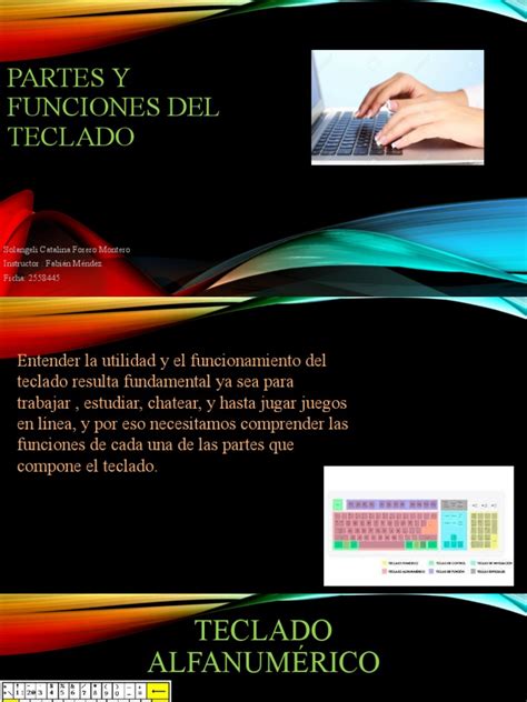 Partes Y Funciones Del Teclado Pdf Ventana Informática Teclado