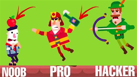 NOOB VS PRO VS HACKER Bowmasters YouTube