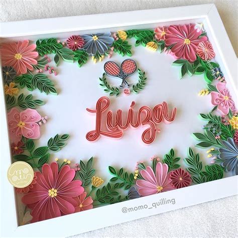 Momo Quilling Paper Art on Instagram Para a futura tenista luíza