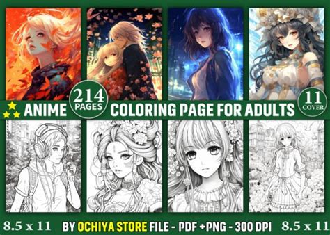 214+ Anime Coloring Pages for Adults Graphic by Ochiya Store · Creative