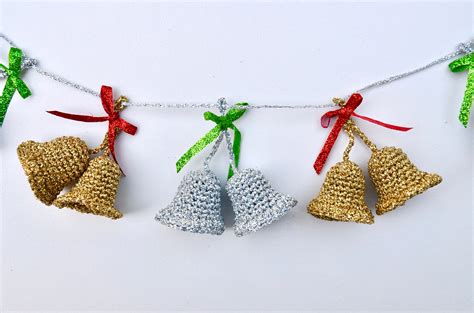 Crochet Bells Garland Amigurumi Christmas Bells Bunting Wall - Etsy UK