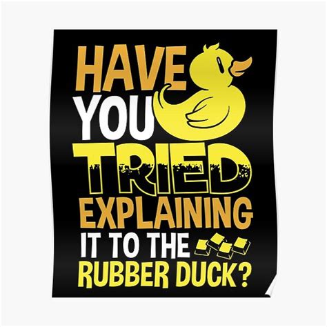 "Rubber Duck Programming Debugging Process Coder" Poster by rafal88lsc ...