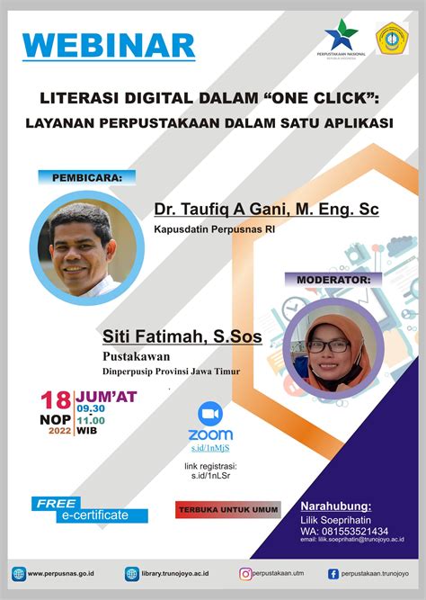 WEBINAR LITERASI DIGITAL DALAM ONE CLICK PERPUSTAKAAN UNIVERSITAS