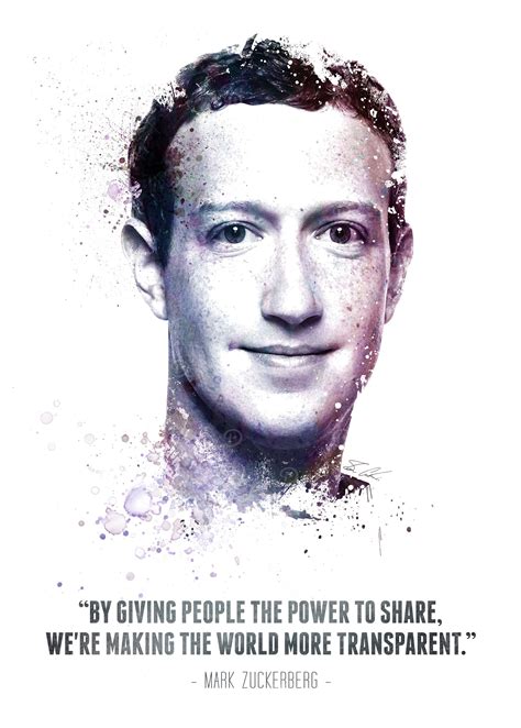 legendary mark zuckerberg   quote poster picture metal