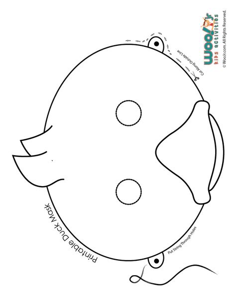 Easter Duckling Coloring Page Mask Printable | Woo! Jr. Kids Activities ...