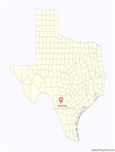 Map Of Batesville Cdp Texas