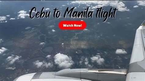 Cebu To Manila Flight Cebu Pacific Air YouTube