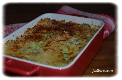 Gratin De Riz Courgettes Râpées Et Bacon Justine Cuisine