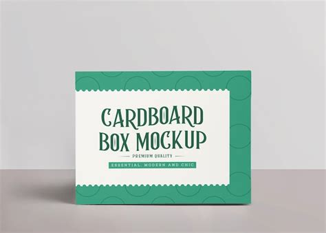 Premium Psd Rectangular Kraft Cardboard Delivery Box Mockup