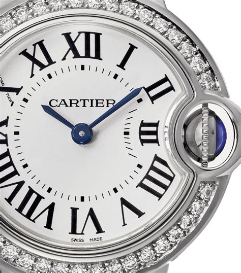 Steel and Diamond Ballon Bleu de Cartier Watch 28mm