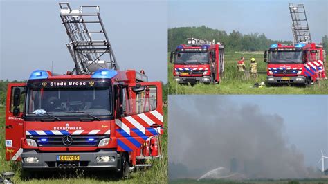 Grote Natuurbrand Op Eiland Lutjebroek Meerdere Blusvoertuigen