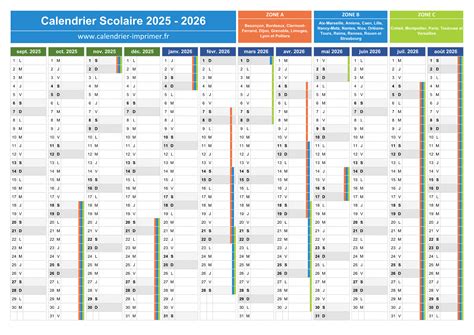 Calendrier Scolaire Excel 2025 2026au - Leann Tamiko