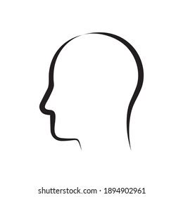 thousand human head profiles royalty  images stock