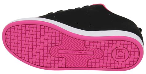 DC Women S Court Graffik Shoe Black Pink Stencil