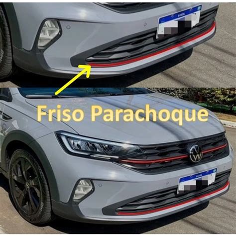 Aplique Friso Vermelho Parachoque Nivus Sport Shopee Brasil