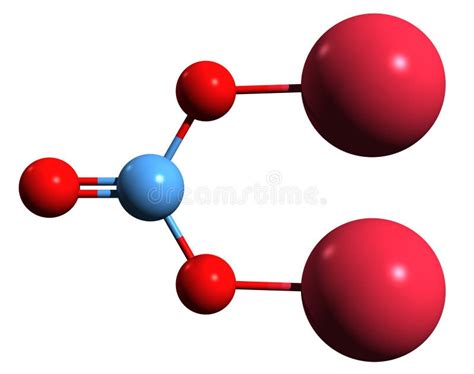 3D Image of Sodium Carbonate Skeletal Formula Stock Illustration ...