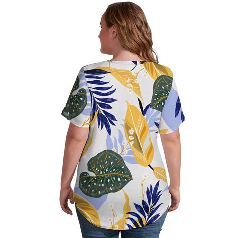 2024 The Dawn Ruffle Short Sleeve T Shirt Womens V Neck Print T Shirt