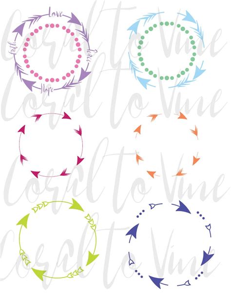 Arrow Frame Svg Arrow Circle Frame Svg Arrow Set Svg Etsy