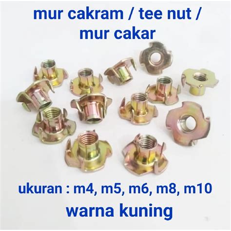 Jual MUR CAKRAM M6 KUNING TEE NUT M6 KUNING Shopee Indonesia