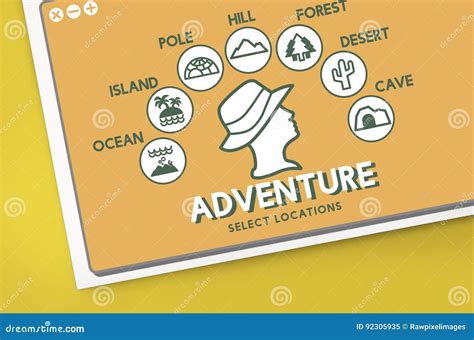 Adventure Travel Journey Experience Concept Stock Illustration