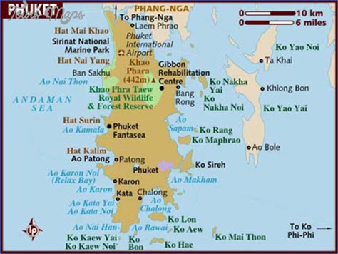 Phuket Map Tourist Attractions