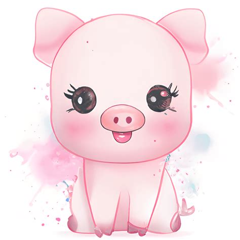 D Clipart S Es Kleines Schwein Mit Aquarell Illustration Creative