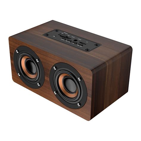 Bewinner Wooden Bluetooth Speaker Subwoofer Retro Portable Wireless ...