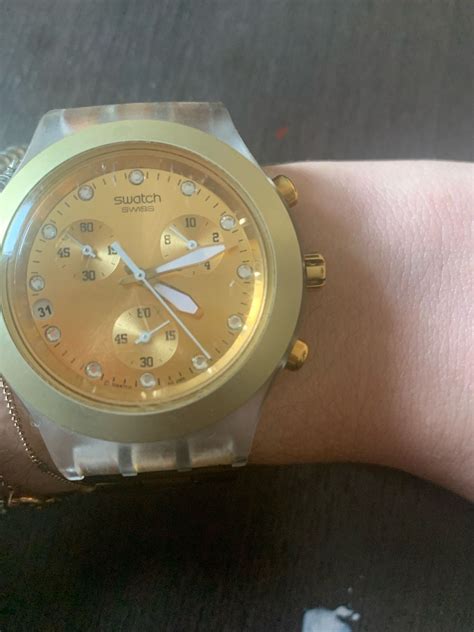 Swatch Dourado Rel Gio Feminino Swatch Usado Enjoei