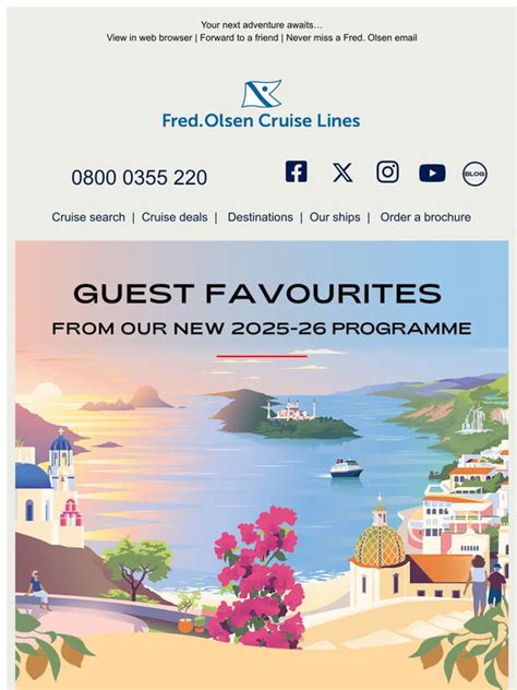 Fred Olsen Cruise Lines Our New Sailings Most Loved By You Milled