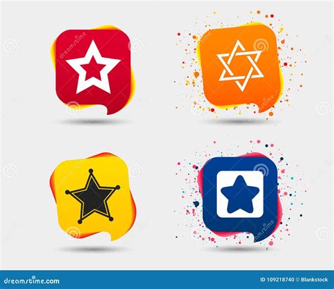 Star of David Icons. Symbol of Israel. Stock Vector - Illustration of circle, mark: 109218740