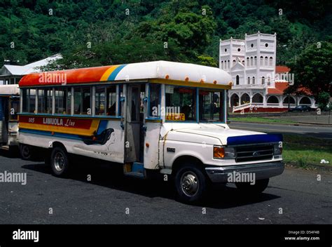 American Samoa Pago Pago Local Bus Stock Photo Alamy