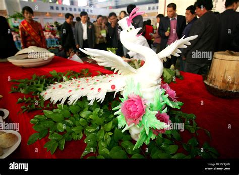 White Radish Carving The fourth Chinese Weixian White Radish Festival is held in Weifang of ...