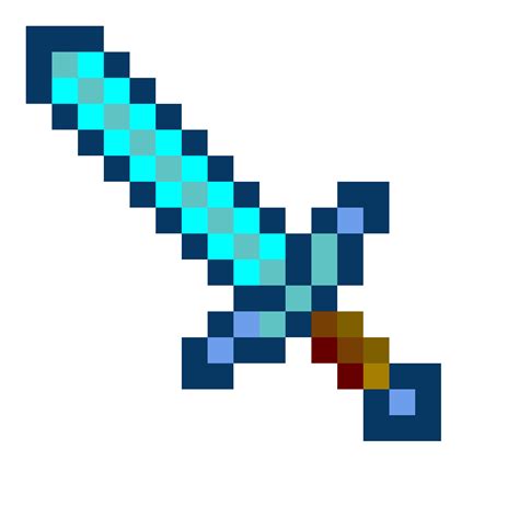 Diamond sword pixel art