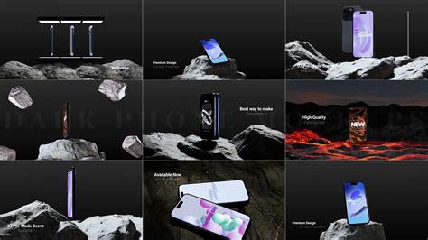 Premiere Pro Template Dark Phone Mockups Mogrt Sbv