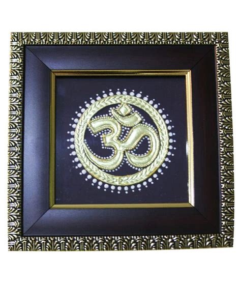 Rsd Om Symbol Pure Gold Foil Painting With Fiber Frame Buy Rsd Om