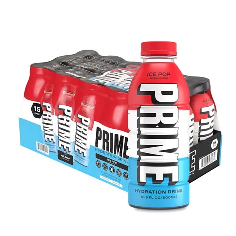 Prime Hydration Drink Ice Pop 16 9 Fluid Ounce Pack Of 15 Walmart