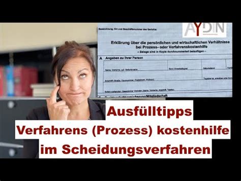 Prozesskostenhilfe Formular Ausf Lltipps Youtube