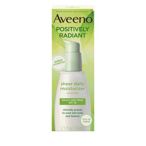 Aveeno Positively Radiant Facial Moisturizer With Total Soy Complex