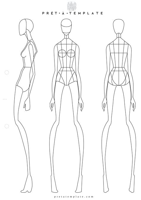 Woman Body Figure Fashion Template D I Y Your Own Fashion Sketchbook Fashion Sketch Template