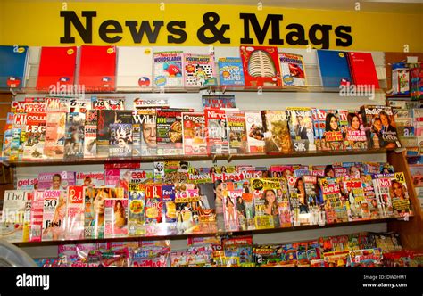 Magazine Rack In Newsagent Shop Hi Res Stock Photography And Images Alamy