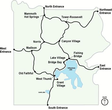 Map Yellowstone Area - London Top Attractions Map