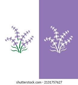 Fresh Lavender Flower Logo Vector Flat Stock Vector Royalty Free