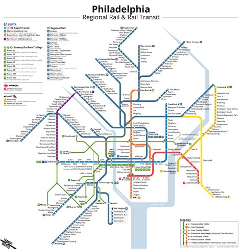 Unofficial Philadelphia Rail Transit Map :: Behance