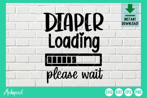 Diaper Loading Please Wait Svg Graphic By Medapixel Creative Fabrica