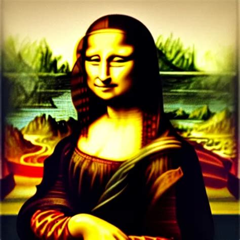 Mona Lisa Eats Pizza Oil Painting Stable Diffusion Openart