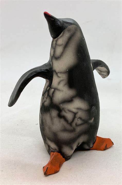 PotTerre Naked Raku Penguin Pmgallery