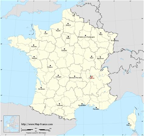 ROAD MAP GENAS : maps of Genas 69740